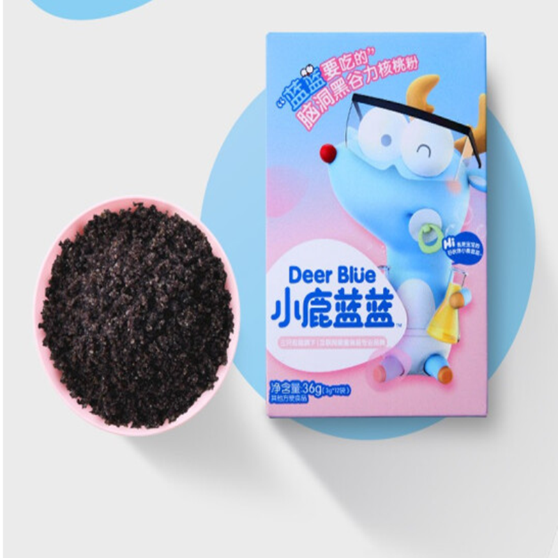 小鹿蓝蓝黑谷力核桃粉