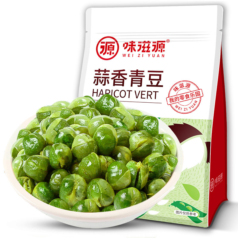 味滋源蒜香青豆 袋装坚果炒货干货 特产小吃休闲零食品 500g/袋 1袋装 京东折扣/优惠券