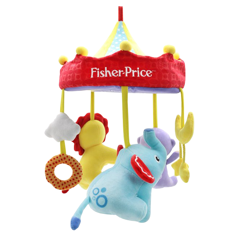 费雪(Fisher-Price)婴儿玩具床铃 床头发条旋转音乐挂饰 新生儿礼盒 毛绒安抚床铃 京东折扣/优惠券