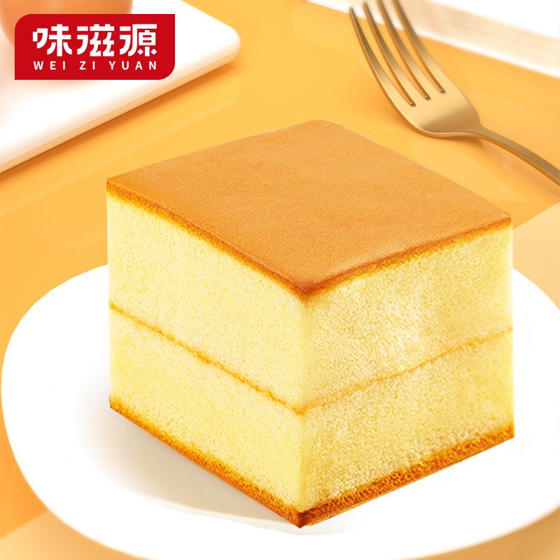 味滋源 乳酸菌小口袋面包 松软可口 营养早餐蛋糕秒包休闲网红点心 纯蛋糕 400g 1件