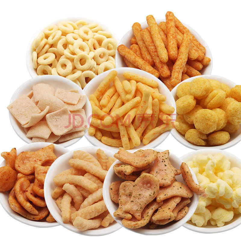 网红零食鲜虾片休闲膨化食品混合装