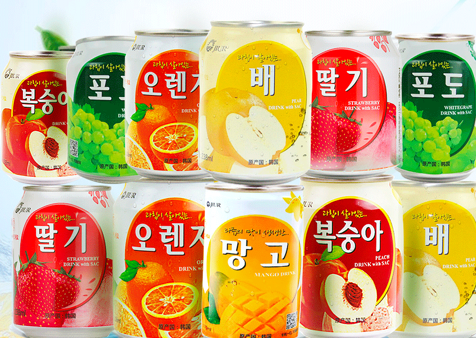 九日韩国进口饮料果粒果汁办公室休闲解渴饮品